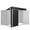 6x4ft-with Rack, variant on Seizeen 4x8FT Outdoor Storage Shed, Weatherproof Galvanized Steel Garden Tool Shed w/ 3 Lockable Doors, Air Vents, Sloped Roof, Outdoor Utility Shed for Bikes, Patio Equipment & Lawn Tools, Black