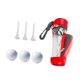 thumbnail image 4 of Bolsa de bolas de golf Bolsa de cintura con gancho para el bucle de cinturón Regalo de golfista para hombre con 3 bolas y 3 camisetas Organizador de Rojo, 4 of 8