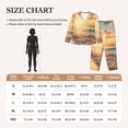 thumbnail image 4 of Daiia Tropical Sunset Beach Scene for Women's Long-Sleeved Pajama Set – Soft & Comfortable Sleepwear Button-Up Pajamas Cozy Lounge Wear-X-Large, 4 of 7