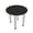 Black Cypress w/Silver Base, variant on 34" Small Round Table Metal Post Legs Conference Room Breakroom