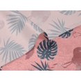 thumbnail image 5 of oneOone Velvet Dark Peach Orange Fabric Palm Leaves & Flamingo Dress Material Fabric Print Fabric By The Yard 58 Inch Wide-MCA, 5 of 5