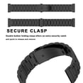thumbnail image 4 of FIEWESEY Compatible with Fitbit Versa 3/Versa Sense Bands, Stainless Steel Metal Replacement Strap Bracelet Wrist Band for Men/Women(Black), 4 of 5