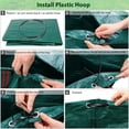 thumbnail image 4 of Saco de hojas de jardín/saco de hojas de jardín bolsa de transporte Material recubierto de película impermeable reutilizable saco de jardín autónomo (32 galones/120L, 4 of 5
