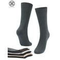 thumbnail image 3 of Luxtrada 3 Pairs Cotton Half Cushioned Crew Socks Men's Works Socks Cotton Crew Athletic Socks, 3 of 8