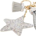 thumbnail image 3 of Porte-clés et Porte-Clés pour Femmes Crystals avec Pompon, 3 of 5
