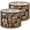 Color 1, variant on Hunting Linen Drum Cabin Lampshades Deer Farmhouse Leaf Plaid Brown Bear Pinecone 13"x13"x10" Light Shade for Table Lamps Floor Lamp Shades Cabin Lampshade Replacement Assembly Required