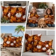 thumbnail image 5 of White Pumpkin Fall Outdoor Waterproof Pillow Covers, Thanksgiving Maple Leaves Farmhouse Decorative Square Throw Pillowcase Sofa Cushion Sham for Patio/Couch/Chair, 26"x26" 2 Pack, 5 of 8