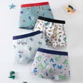 thumbnail image 2 of XFeng 4 Packs Boys Underpants Dinosaur Boxer Shorts Briefs Kids Soft Underwear,OTHER,5-6 Years, 2 of 6