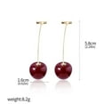 thumbnail image 2 of YANONELRY Cute Sweet Cherry Resin Women Earrings - Y2K Sweet Exquisite Playful Style Trendy Dainty Jewelry - for Women Valentine's Day Earrings Gift, 2 of 6
