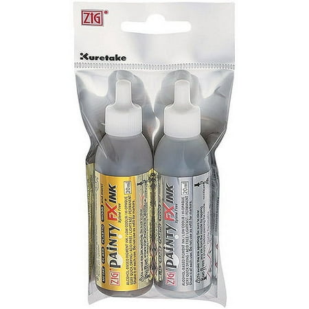 Zig PPFR20GS Zig Painty FX Ink Refill 20ml Bottle 2-Pkg-Gold and Silver