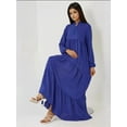 thumbnail image 2 of Textured Long Sleeve Crew Neck Maxi Dress, 2 of 6