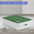 thumbnail image 5 of 22" Queen Size Air Mattress with Built in Pump,High Portable Inflatable Mattress,Blow Up Mattress for Travel,Home and Guest(Parrot Green), 5 of 9