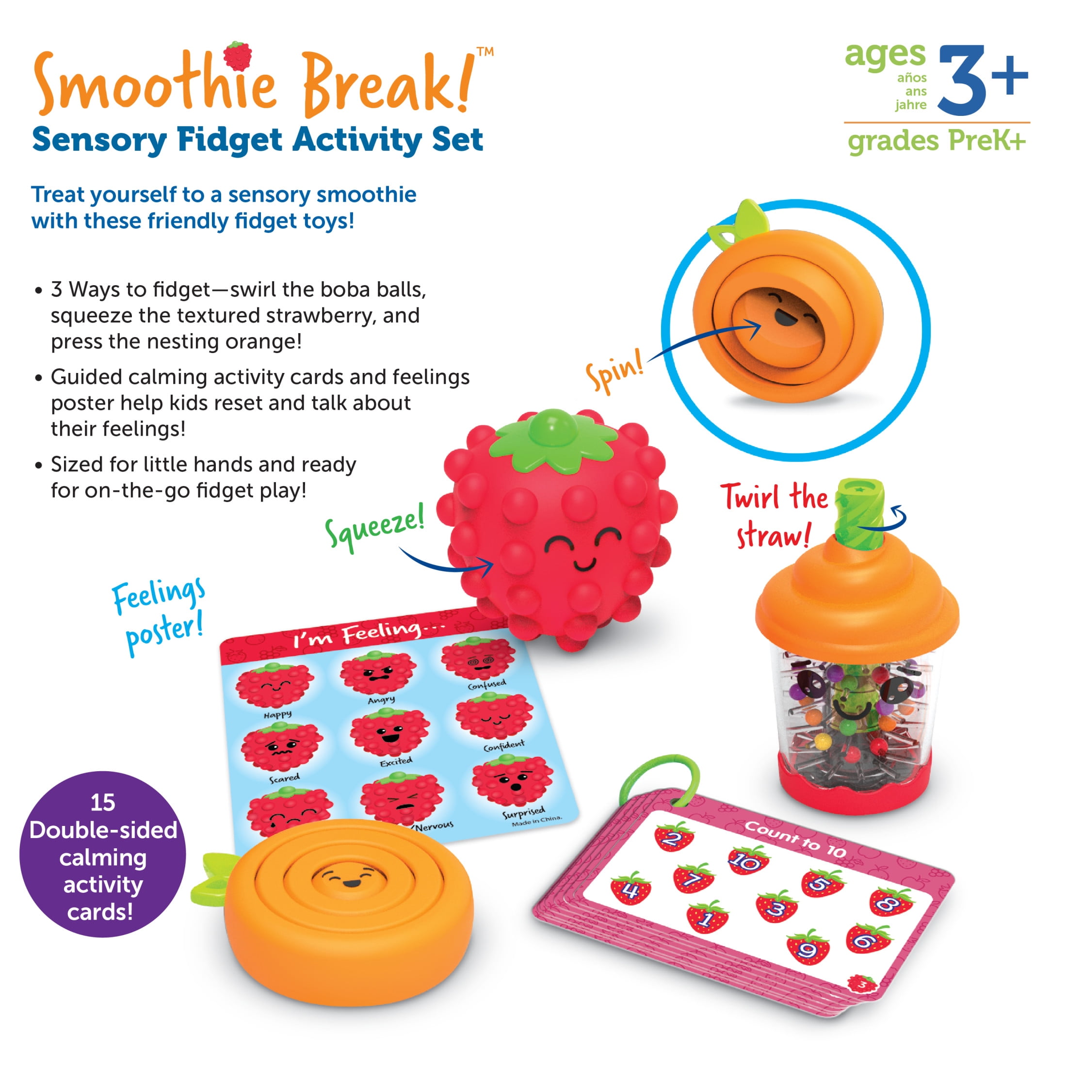 Learning Resources Smoothie Tea Break! Sensory Fidget Activity Set, Sensory Toys for Toddlers, Ages 3+