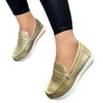 thumbnail image 5 of ZTTD Ladies Fashion Leather Round Toe Low Top Overfoot Thick Sole Casual Shoes, 5 of 9