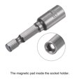 thumbnail image 5 of Uxcell Quick-Change Nut Driver Bit, 1/4" Hex Shank 6mm Magnetic Nut Setter Drill Bits, 1.89" Length, Metric 2 Pack, 5 of 5