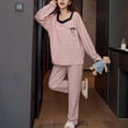 thumbnail image 2 of Defitshape Women's Summer Comfy Winter Princess Cotton Cute Pajama Set Soft Pjs Fall Lounge Postpartum Sleepwear Style13 Small, 2 of 4