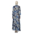 thumbnail image 5 of Ecru - Blue - Floral - Crew neck - Fully Lined - Modest Dress - Refka, 5 of 5
