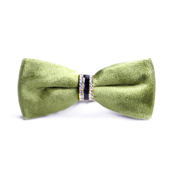 Men Velvet Crystal Pre-tied Bow Tie Wedding Party Groom Shirt Tuxedo Bowtie