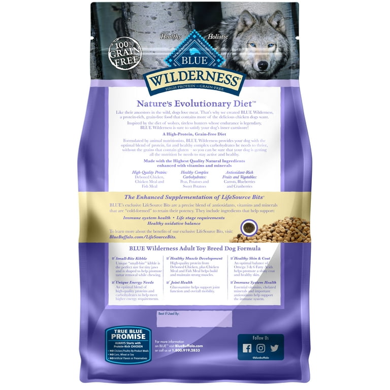 What are the ingredients in outlet blue wilderness dog food