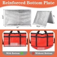 thumbnail image 5 of Insulated Food Delivery Bag, XXXL Insulated Reusable Grocery Cooler/Hot Bags, Tote Bag for Shopping/Travel/Doordash, Catering Bag Doordash 23x14x15, Red, 1-Pack, 5 of 7