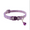 Purple, variant on Paw Print Bell Collar for Puppy Cat, Pet Collar for Small Cats and Dogs Adjustable Nylon Collar w/ Bell, 1pc (Adjustable Length 7.48in - 12.60in)