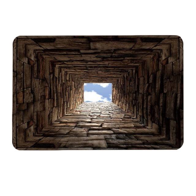 Bathroom Floor Mat 50 cm x 80 cm Visual Crystal Velvet Non Slip Water Absorbent Polyester Entryway Foot Mat
