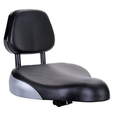 Eventing Saddle - Sunlite Comfort Cruiser Saddle w/ Integrated Backrest Adjustable Height Black