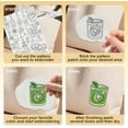 thumbnail image 4 of 54Pcs Drinks Embroidery Pattern Stabilizer 8.3"x11.7" Wine Cocktails Tea Milk Water Soluble Stick and Stitch Embroidery Sticker 4 Sheets Juice Coffee Hand Sewing DIY Embroidery Paper, 4 of 7