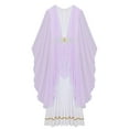 thumbnail image 6 of Yeahdor Womens Halloween Ancient Greek Toga Sleeveless Greece Roman Queen Party Fancy Dress Lavender XXL, 6 of 7