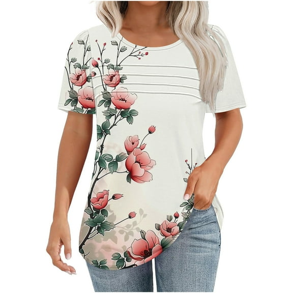 Summer Tops for Women Over 50 2025 Shirts for Women Dressy Casual Work Warehouse Today Shipping