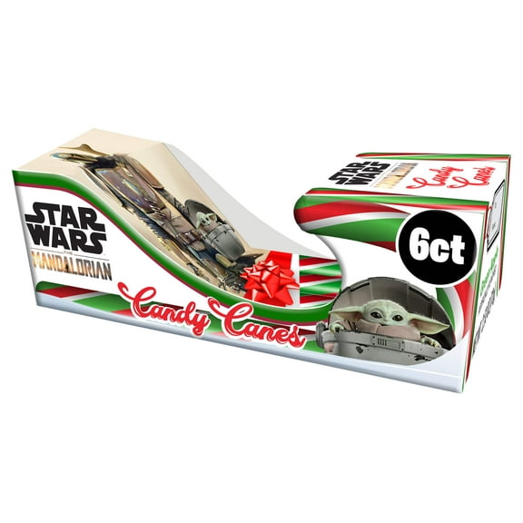 Flix Candy Mandalorian Candy Cane Sleigh,Green Apple 6 Ct