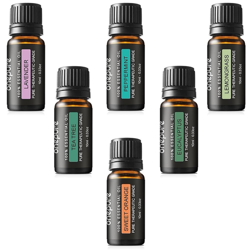 Onepure Aromatherapy Essential Oils Gift Set, 6 Bottles/ 10ml each, 100