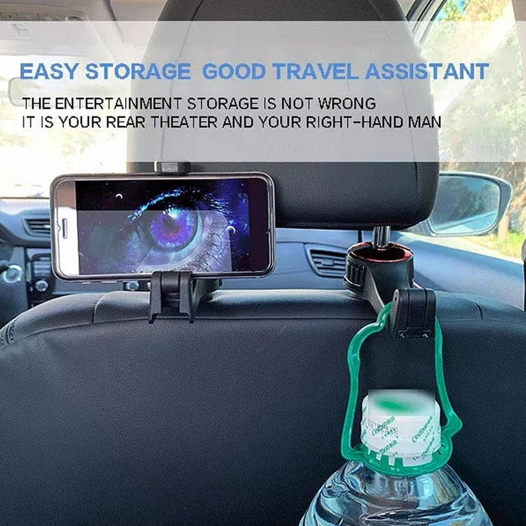 2 in 1 Car Headrest Hidden Hook with Phone Holder, 360° Rotation Car Back  Seat Purse Hook, Upgraded Car Seat Headrest Hook for Bag, Purse, Groceries; Car  Seat Accessories 