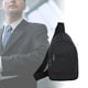 thumbnail image 3 of GOOHOCHY 1 bolsa de lona para hombre, bandolera, bandolera, con bolsillos con cremallera, antirrobo, gran capacidad para hombres (negro), 3 of 8