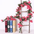 thumbnail image 4 of Simulation Flower Eye-catching Realistic Looking Plastic Artificial Rose Flower Vine Hanging Decor for Garden, 4 of 7