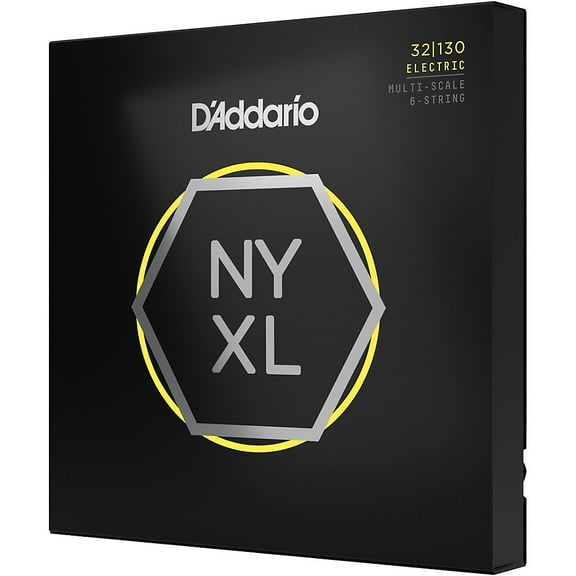 D'Addario NYXL Multi-Scale 6-String Bass Guitar Strings Regular Light (32 - 130)
