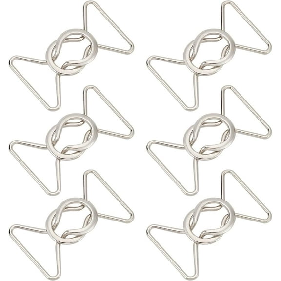 6 Sets Interlocking Metal Buckle 1.6 Inch Quick Release Buckle Interlocking Buckle Clasp Belt Accessories for DIY Waist Belt Replacement Buckle (Platinum)
