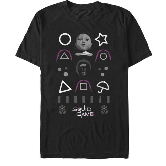 T-Shirt Squid Game Game Icons pour Homme - Black - Petit