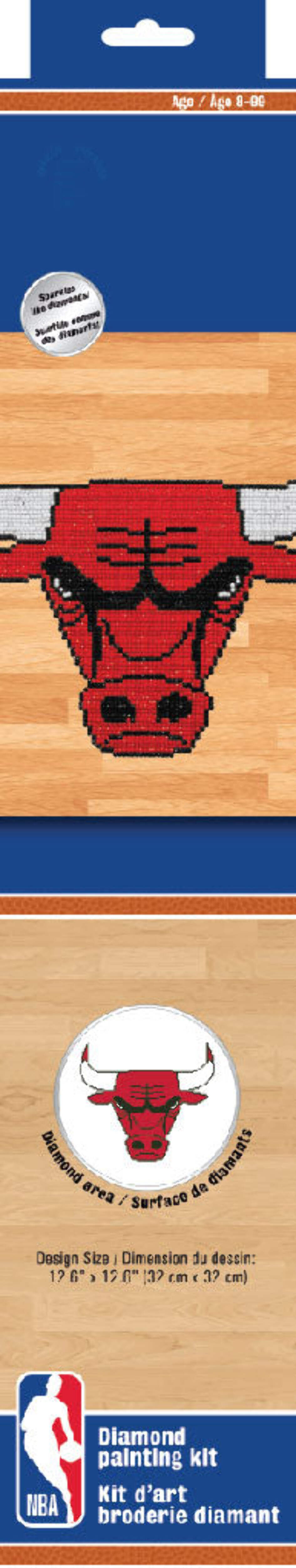 Diamond Dotz NBA Chicago Bulls Basketball Diamond Painting Kits for Adults - Diamond Art Kits a Relaxing Creative Craft Kit with Dotz Gems 12.6"x12.6"