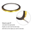 thumbnail image 4 of Uxcell Gold Tone Metalized Tape Decoration Tape 1/4 Inch x 55 Yards 3 Pack, 4 of 6