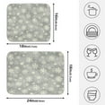 thumbnail image 4 of White Snowflakes Dish Drying Mat for Kitchen, Quick Drying Absorbent Soft Durable 16" x 18", 4 of 10
