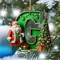 thumbnail image 5 of Tyidzon 26 Alphabet Christmas Ornaments, Christmas Tree Decorations, Christmas Santa Claus Christmas Tree Alphabet Ornaments G, 5 of 5