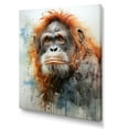thumbnail image 2 of Designart "Impressionist Jungle Apes I" Orangutan Canvas Art Print, 2 of 7