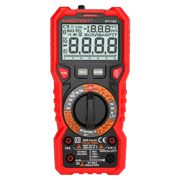 Voltage Tester,Resistance Temperature Ncv Diode Battery Test 6000 Rms Resistance Ncv Test Diode Manual 6000 Rms Rookin Dsfen Resistance Tempeure Ncv Tester