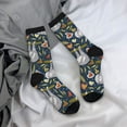 thumbnail image 5 of KLL Cute Sloth Print Cool Socks Men's Women's Crew Socks Funny Crazy Novelty Stockings, 5 of 6