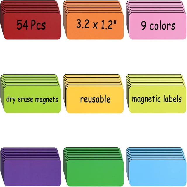 Pegatinas magnéticas creativas con dibujos animados en color para escribir en la pizarra, para el refrigerador, venta al por mayor