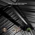 thumbnail image 5 of PURPLE LEAF 12' x 24'  Hardtop Gazebo Aluminum Frame Gazebo Galvanized Steel Double Roof with Light for Patio Lawn and Garden, Grey, 5 of 12