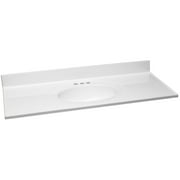 Design House 586255 Cultured Marble Vanity Top 49x22, Solid White
