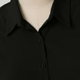 thumbnail image 6 of YDFCWXW Button Down Shirts for Women Long Sleeve Dress Shirts Free Collared Work Office Solid Blouses Tops Black, M, 6 of 6