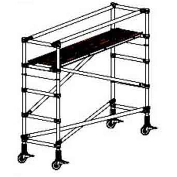 WERNER Scaffold Tower,71/2 ft. H,Aluminum 4101